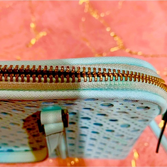 Kate Spade Dome Bag for Spring , Newberry Lane Caning Texture, in “grace blue”. - Picture 6 of 13